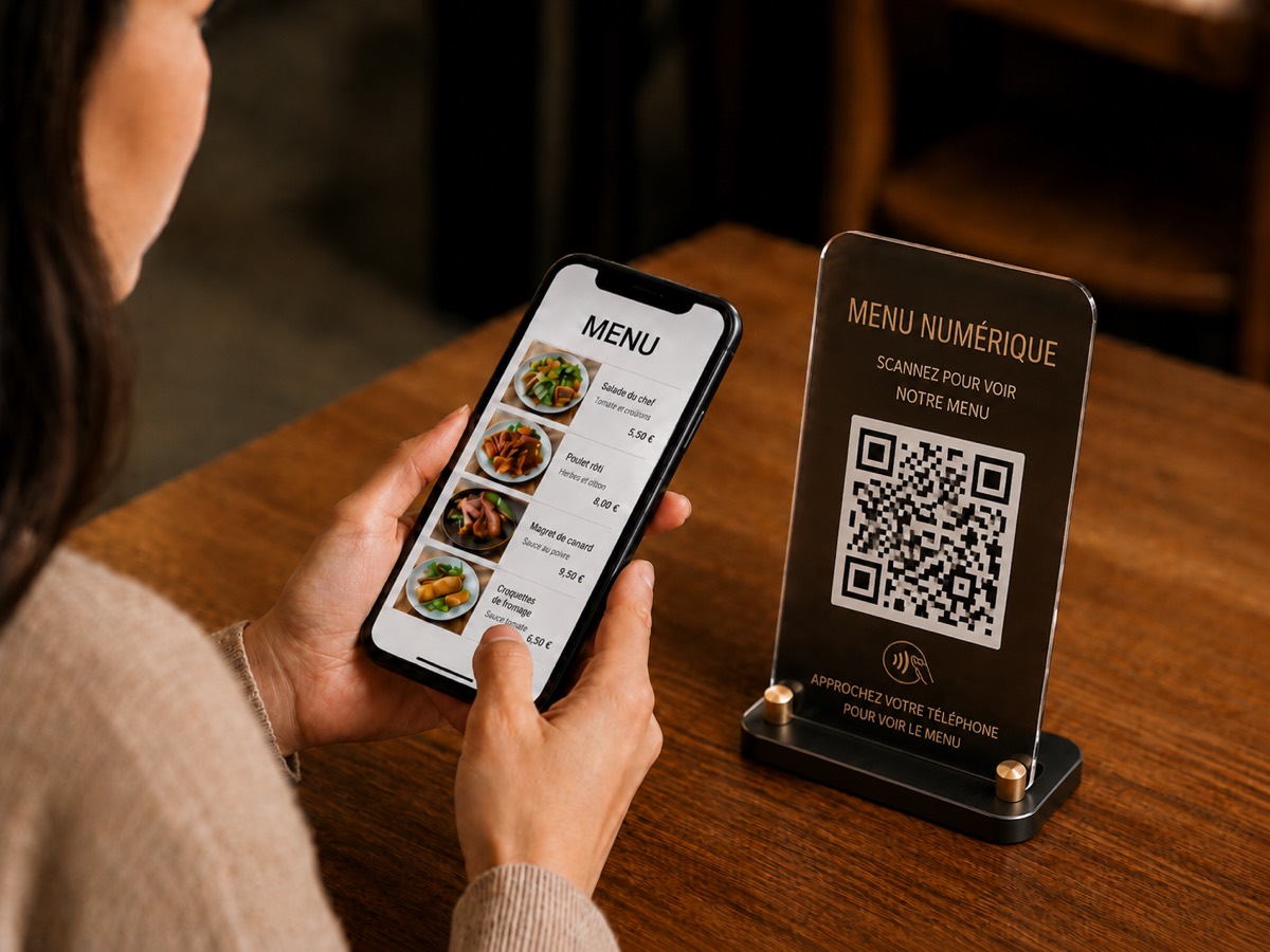QR code restaurant connecté à une solution de caisse et de commande